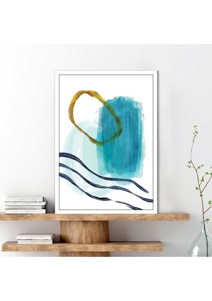 Sulu Boya Temalı Yeşil Tonlar 2 Çerçeve ve Poster - C1224 fiyatları