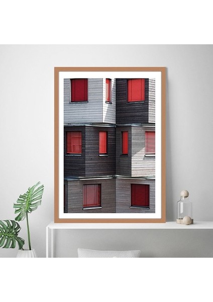 Kırmızı Pencere Detayları 1 Çerçeve ve Poster - M1054