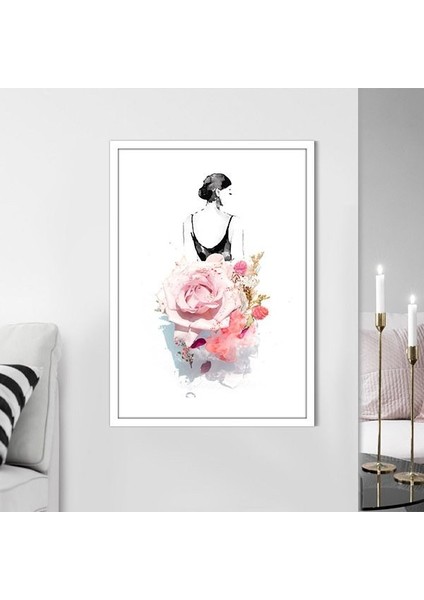 Çiçekli Etekli Kadın 1 Çerçeve ve Poster - MD1057