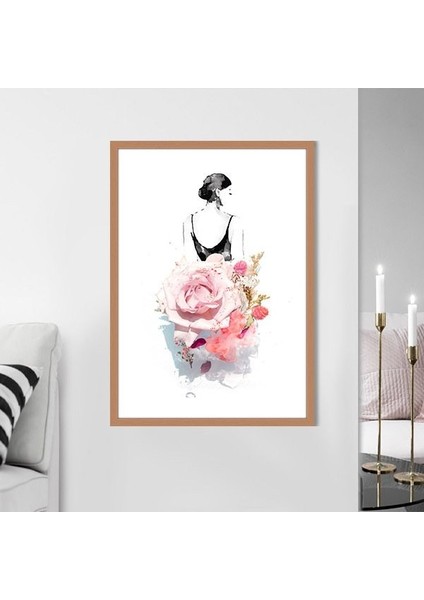 Çiçekli Etekli Kadın 1 Çerçeve ve Poster - MD1057