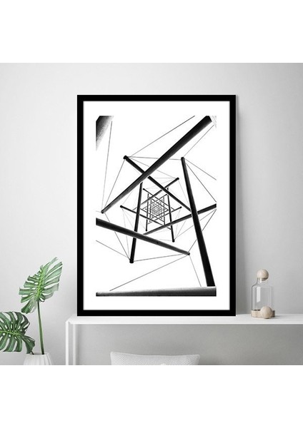 Siyah Demir Çubuklar 1 Çerçeve ve Poster - M1068 fiyatları