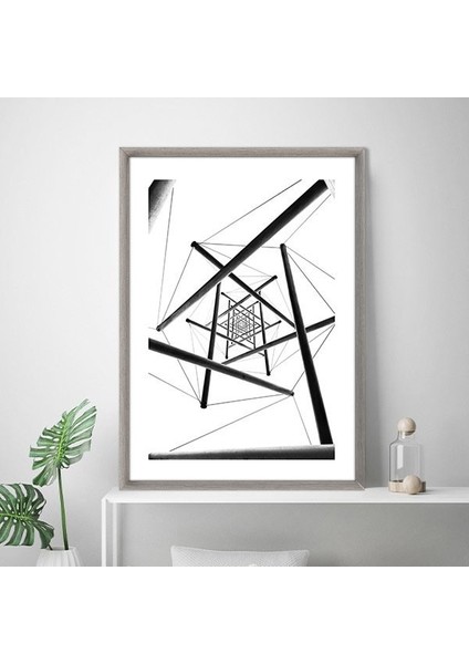 Siyah Demir Çubuklar 1 Çerçeve ve Poster - M1068 modelleri