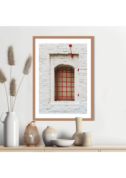 Kırmızı Demirli Pencere 1 Çerçeve ve Poster - M1050