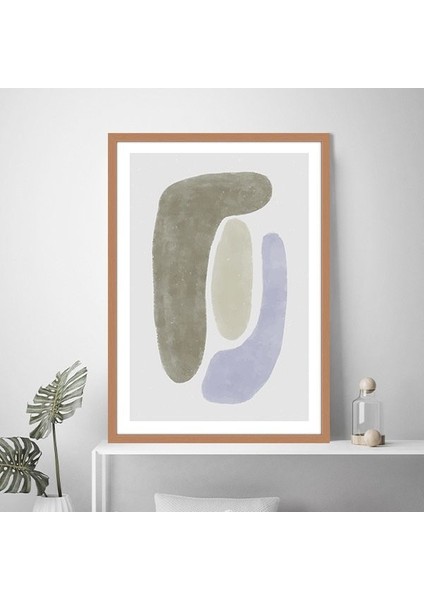 Soluk Tonlar Soyut 5 Çerçeve ve Poster - SO1144