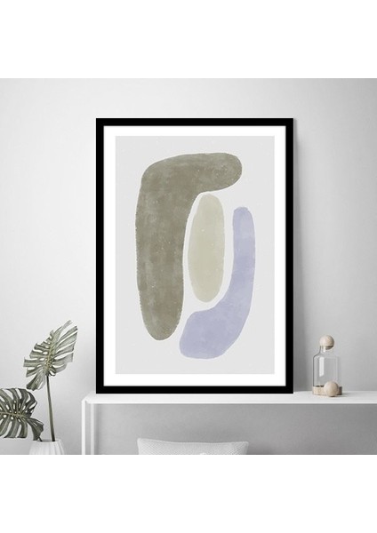 Soluk Tonlar Soyut 5 Çerçeve ve Poster - SO1144
