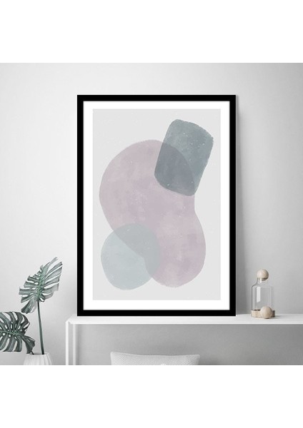 Soluk Tonlar Soyut 3 Çerçeve ve Poster - SO1142