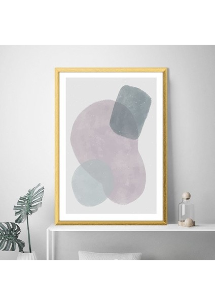 Soluk Tonlar Soyut 3 Çerçeve ve Poster - SO1142