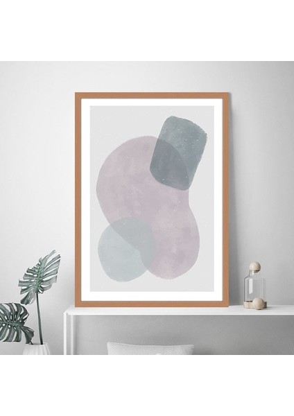 Soluk Tonlar Soyut 3 Çerçeve ve Poster - SO1142