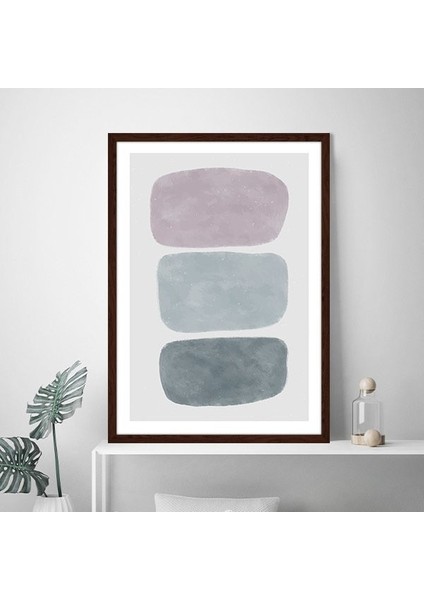 Soluk Tonlar Soyut 1 Çerçeve ve Poster - SO1140