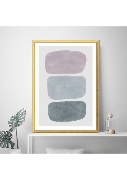 Soluk Tonlar Soyut 1 Çerçeve ve Poster - SO1140