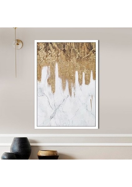 Gold - Beyaz Akışkan 1 Çerçeve ve Poster - SO1040 modelleri