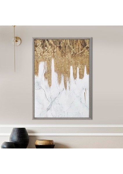 Gold - Beyaz Akışkan 1 Çerçeve ve Poster - SO1040 indirimleri
