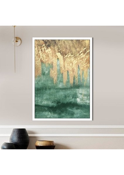 Gold - Yeşil Akışkan 1 Çerçeve ve Poster - SO1043
