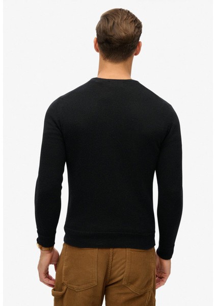 Bisiklet Yaka Normal Siyah Erkek Kazak M6110641A02A_ESSENTIAL Slım Fıt Cre