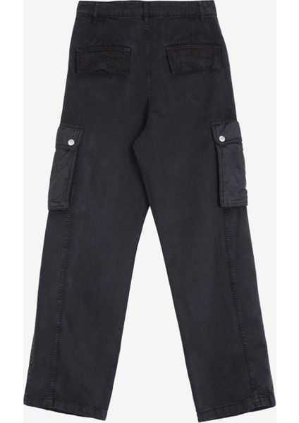 Jeans Düz Paça Siyah Erkek Kargo Pantolon 245D1002_KLJ Mıx Materıal Utılıty P fiyatları