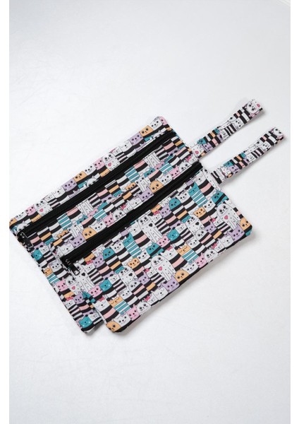 Islak/kuru Kirli Temiz Kıyafet, Mayo, Bebek Çamaşır Çantası - Sıvı Geçirmez Kedili fırsatları