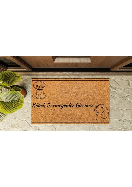 Kapı Önü Paspası Özel Tasarım Koko Model Köpek Sevmeyen Giremez PK-1568 indirimleri