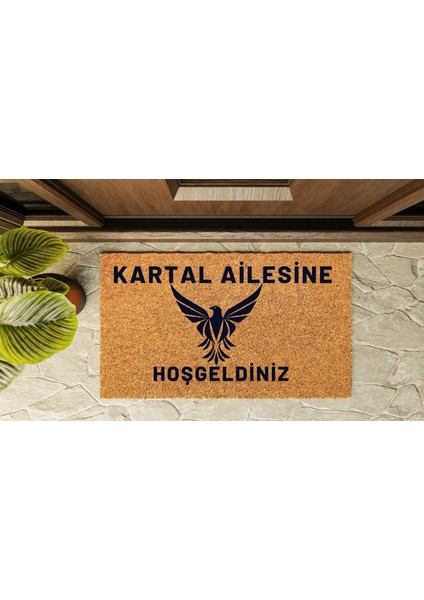Kapı Önü Paspası Kişiye Özel Yazı Yazılır Koko Model Kartal Ailesi PK-1560 indirimleri