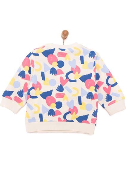 Basic Az Şardonlu Aslan Desenli Sweatshirt Kız Bebek fiyatları