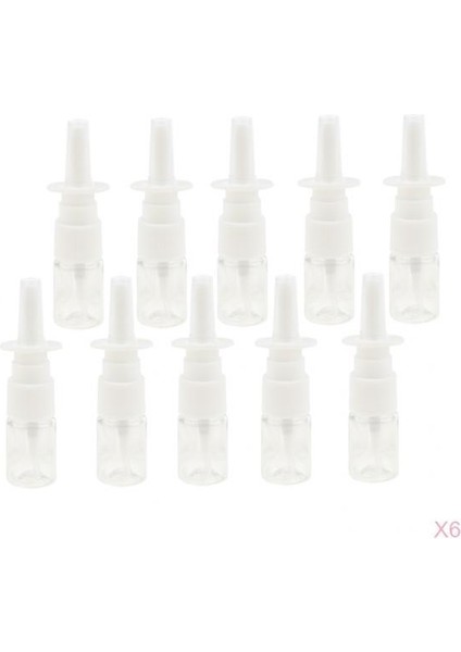 60 Adet 5ml Boş Burun Sprey Şişeleri Pompa Püskürtücüleri (Yurt Dışından)