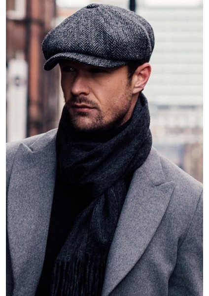 珠宝店 男士帽子 Peaky Blinders Driver 羊绒帽 贝雷帽 Trilby CP224U (Yurt Dışından)