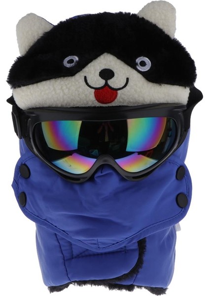 Çocuk Balaclava Kış Şapkası Motosiklet Snowboard Için Üklü Çekmeli Kayak Şapkası - , Açıığı Şkinler Için Mavi (Yurt Dışından) fırsatları