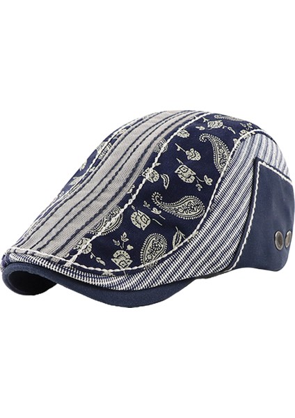 Newsboy Paisley Patch Block Düz, Ayarlanabilir Mavi (Yurt Dışından)