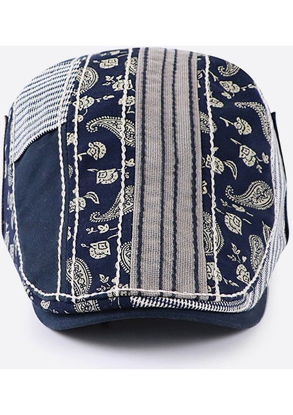 Newsboy Paisley Patch Block Düz, Ayarlanabilir Mavi (Yurt Dışından)