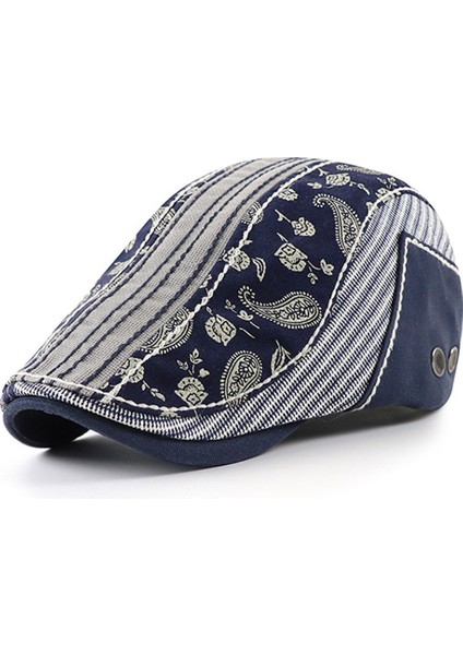 Newsboy Paisley Patch Block Düz, Ayarlanabilir Mavi (Yurt Dışından)