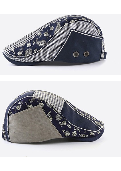 Newsboy Paisley Patch Block Düz, Ayarlanabilir Mavi (Yurt Dışından)