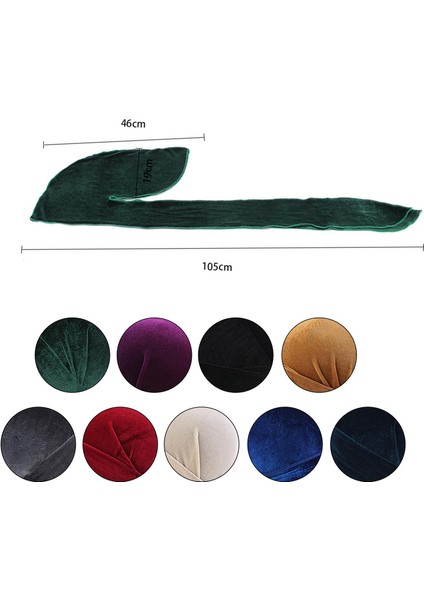 Kadın Kadife Kuyruk Headwrap Ş (Yurt Dışından)