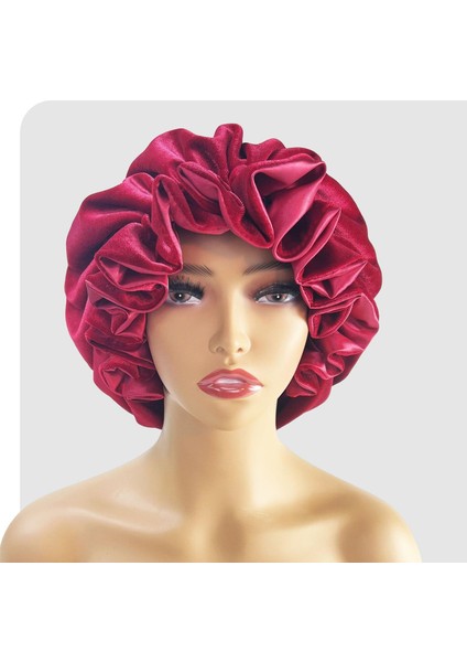 Kadınlar ve Kı Için Ş, Salon Kullanımı Için Çift Katmanlı Uyku Boneleri, Kırmızı (Yurt Dışından) fırsatları