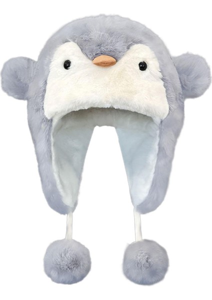 Kapaklı Ş Doldurulmuş Dekoru Dekoratif Kış Sı Ş Gri (Yurt Dışından)