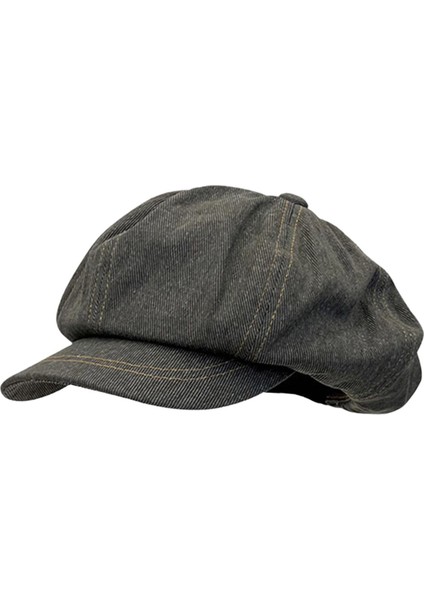Newsboy Cap Düz Ş Aksesuarları Kadın Ş Cabbie Khaki Gri (Yurt Dışından) modelleri