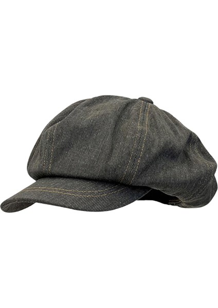 Newsboy Cap Yaz Düz Ş Sekizgen Ş Yürüyüş Açı Alışverişi Gri (Yurt Dışından)