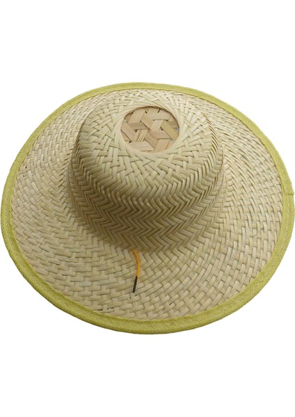 Bambu Örgülü Şapka Dokuma Şapka Paddy Şapka Balıkçı Şapkası Plaj Çiftçiliği Açık Hava (Yurt Dışından)
