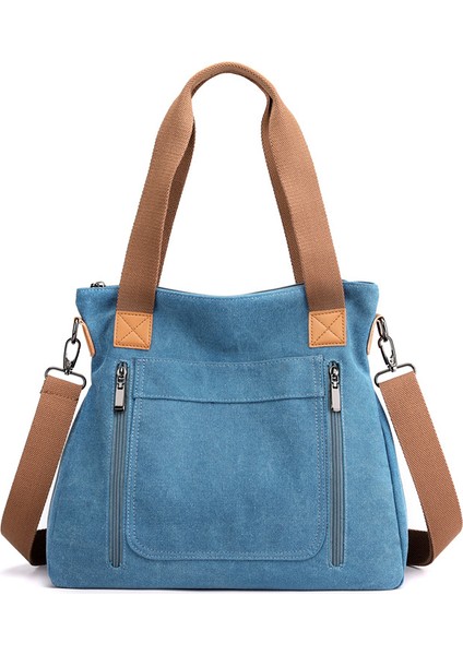 Crossbody Çanta Kadın Vahşi El No Büyük Kapasiteli Kadın Çanta Kanvas Çanta Kadın Rahat Omuz Çantası Bayan Çanta (Yurt Dışından)