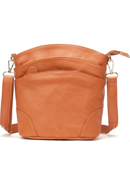 Kadın Çantası Deri Bayan Kova Çanta Sığır Derisi Crossbody Omuz Çantası Kadın (Yurt Dışından)