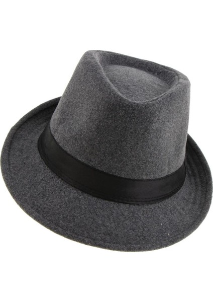 Vintage Yünlü Ş Ş Kış Fedora Trilby Panama Ş Gangster Gri (Yurt Dışından)