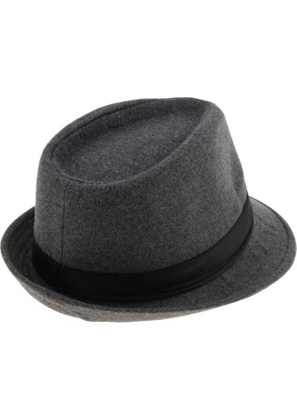 Vintage Yünlü Ş Ş Kış Fedora Trilby Panama Ş Gangster Gri (Yurt Dışından)