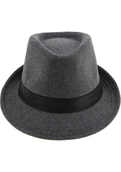 Vintage Yünlü Ş Ş Kış Fedora Trilby Panama Ş Gangster Gri (Yurt Dışından) fiyatları
