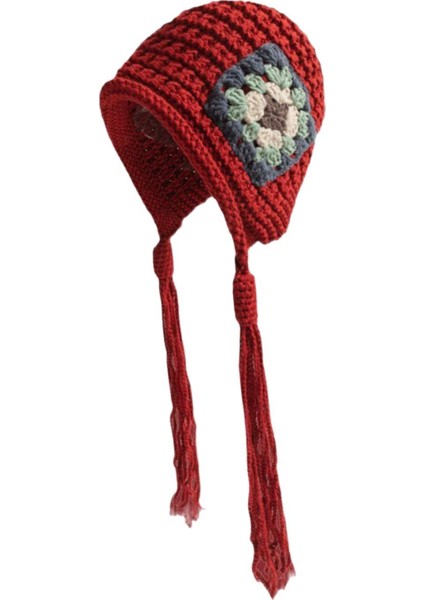 Kadın Örme Ş Şış Püsküllü Açık Kar Kayak Şı Kırmızı (Yurt Dışından) modelleri