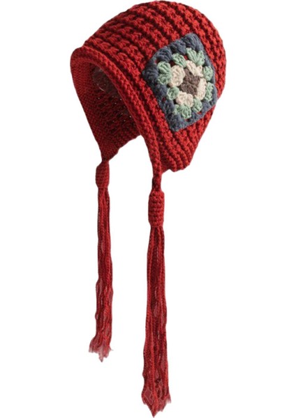 Kadın Örme Ş Şış Püsküllü Açık Kar Kayak Şı Kırmızı (Yurt Dışından) fırsatları