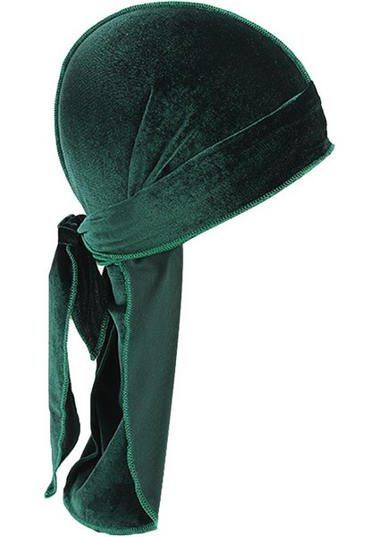 Moda Kadife Uzun Kuyruk Headwrap Beanie Green (Yurt Dışından)