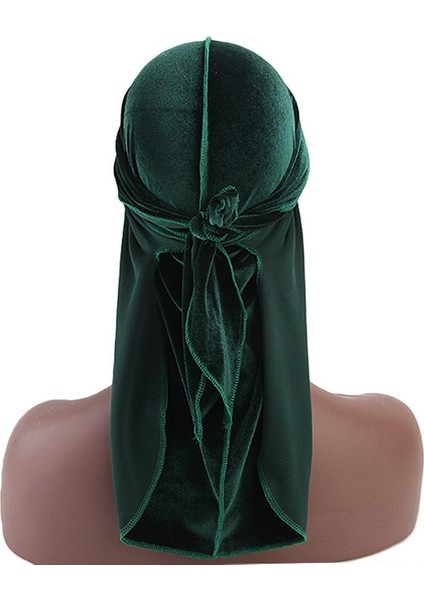 Moda Kadife Uzun Kuyruk Headwrap Beanie Green (Yurt Dışından)