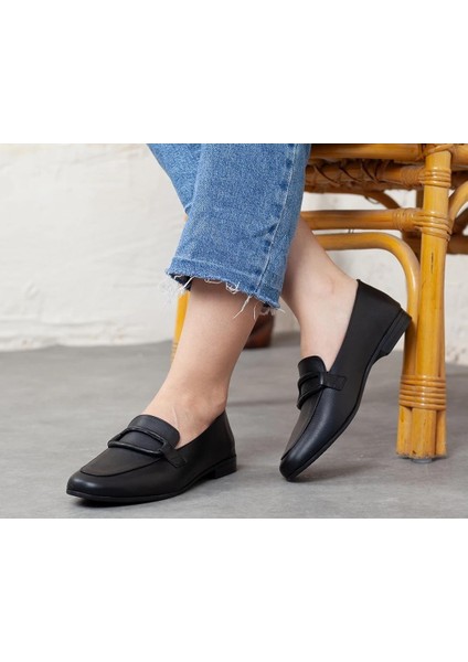 23023524Y Kadın Hakiki Deri Loafer Ayakkabı fiyatları
