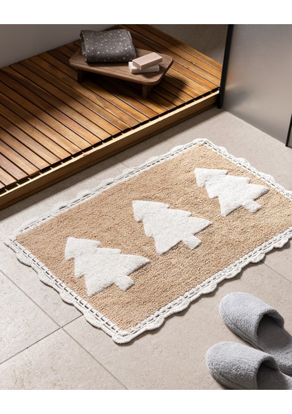 Lumièrematin Banyo Paspas - Beyaz/bej - 50X80 cm