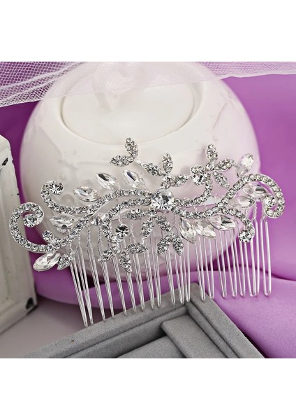 Stil 30 Blıjery Trendy Gelin Saç Aksesuarları Gümüş Renk Rhinestone Kristal Gelinler Tiara Çiçek Düğün Saç Tarakları Kadın Saç Takı (Yurt Dışından) modelleri