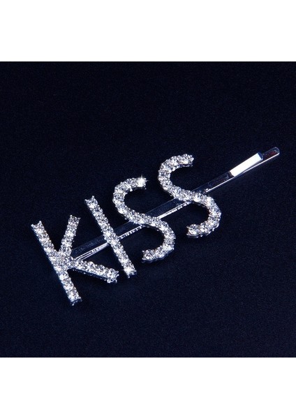 Öpücük 1 Adet Tüm Kelimeler Rhinestone Mektup Saç Tokası Barrette Şapkalar Toka Kadınlar Için Kristal Bling Mektup Saç Saç Aksesuarları (Yurt Dışından)
