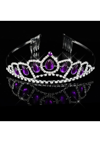 No.10 Boyutu Büyük Kraliçe Prenses Taç Diadem Yeşil Kırmızı Rhinestone Headdress Başkanı Kristal Tiara Gelin Düğün Saç Takı Aksesuarları (Yurt Dışından) fırsatları